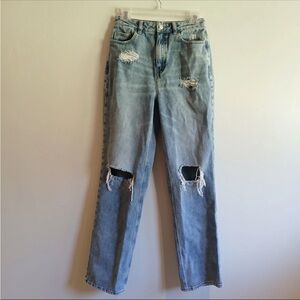 PacSun 90s Boyfriend Distressed Jeans High Rise Relaxed Leg 100% Cotton Size 27